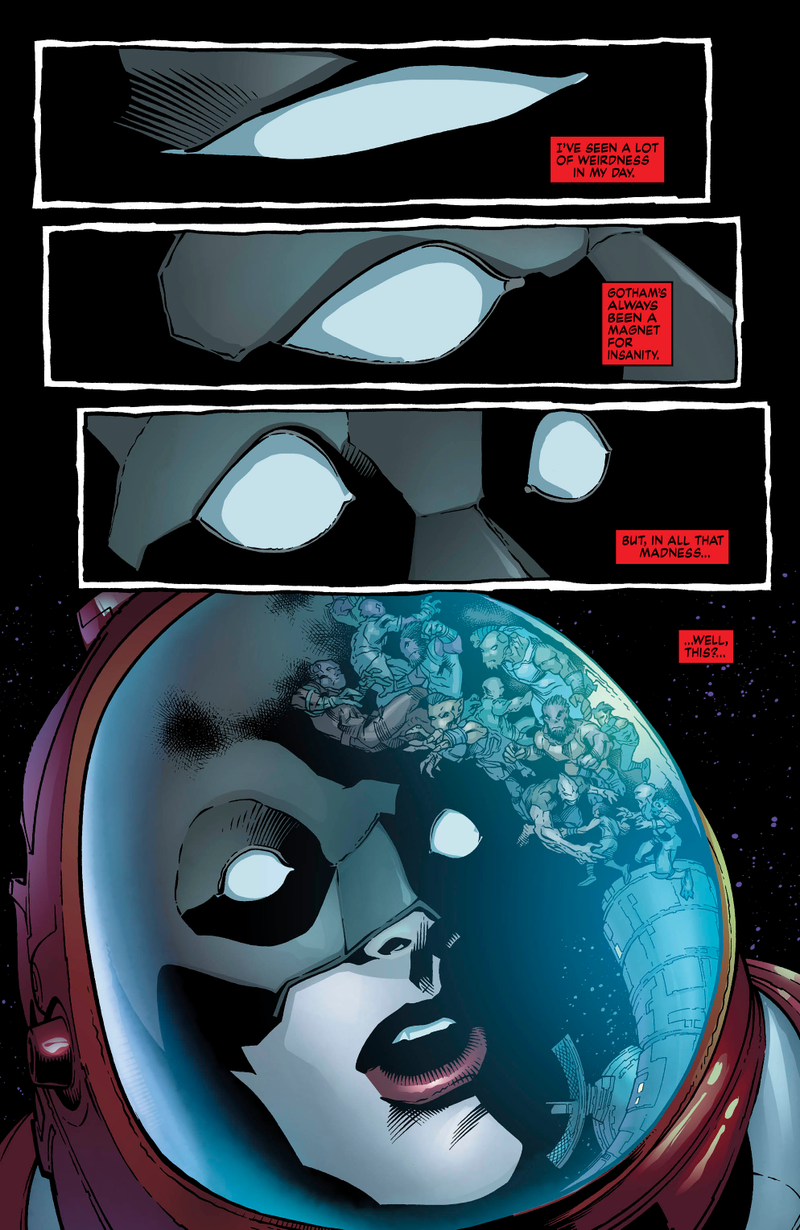 Illustration for article titled Exclusive preview: Kate Kane goes to space with a new team in Batwoman #35